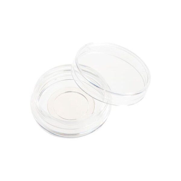 Celltreat Scientific Products CELLTREAT 30mm x 10mm Tissue Culture Treated Dish, 15mm Glass Bottom, Sterile, Clear, PS, 50PK 229632 - main